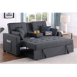 Pemberly Row Set of 2 Sleeper Loveseat and Fireplace TV Console