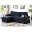 Pemberly Row Set of 2 Reversible Sleeper Sofa and Coffee Table with 2 Drawers