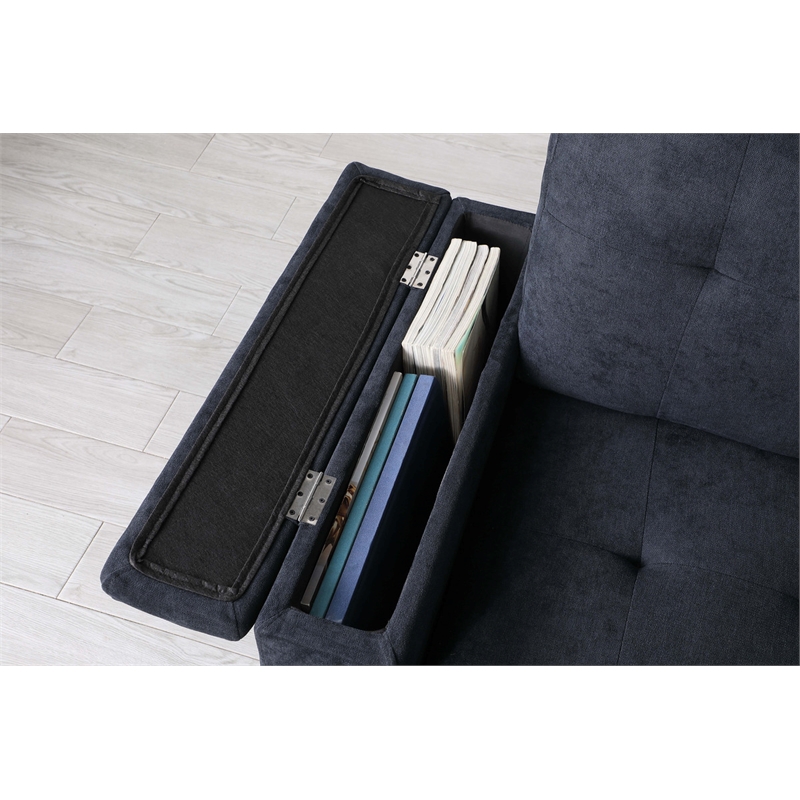 Pemberly Row Set of 2 Reversible Sleeper Sofa and Coffee Table with 2 Drawers