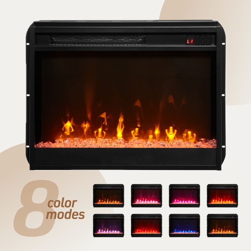 Pemberly Row Set of 2 Fireplace TV Console and Reversible Sleeper Sofa