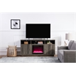 Pemberly Row Set of 2 Fireplace TV Console and Reversible Sleeper Sofa