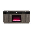 Pemberly Row Set of 2 Fireplace TV Console and Reversible Sleeper Sofa