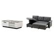 Pemberly Row Set of 2 Coffee Table and Reversible Sleeper Sofa