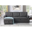 Pemberly Row Set of 2 End Table with Pedestal Base and Reversible Sleeper Sofa