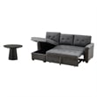 Pemberly Row Set of 2 End Table with Pedestal Base and Reversible Sleeper Sofa