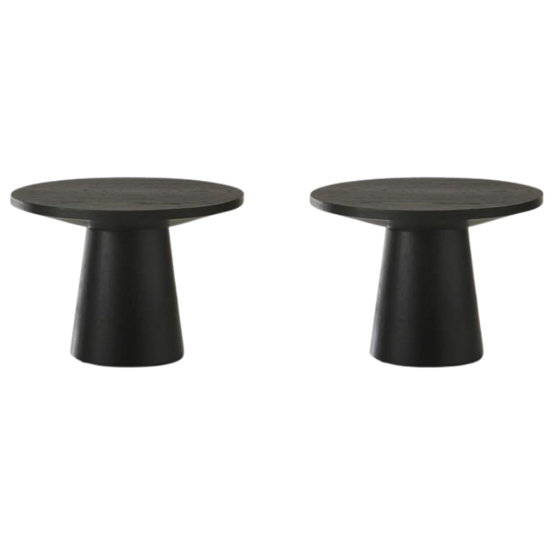 Pemberly Row Set of 2 Ebony Black Wood 22