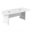 Pemberly Row Set of 7 - White Conference Table & 6 Black Executive Chairs