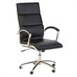 Pemberly Row Set of 7 - Cherry Conference Table & 6 Black Executive Chairs