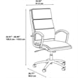 Pemberly Row Set of 5 - Gray Conference Table & 4 Dark Gray Executive Chairs