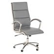 Pemberly Row Set of 5 - Gray Conference Table & 4 Light Gray Executive Chairs