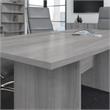 Pemberly Row Set of 5 - Gray Conference Table & 4 Black Executive Chairs