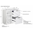 Pemberly Row Set of 2 L-shaped Desk & 2-Drawer & 3-Shelf File Cabinet in White