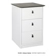 Pemberly Row Set of 2 White/Gray Oak 3-Drawer Filing Cabinet & 47