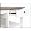 Pemberly Row Set of 2 L-Shaped Writing Desk & Lateral File Cabinet in White/Gray