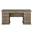 Pemberly Row Set of 2 Lateral Filing Cabinet & Executive Desk in Rustic Oak