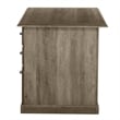 Pemberly Row Set of 2 Lateral Filing Cabinet & Executive Desk in Rustic Oak