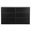 Pemberly Row Set of 2 5-Drawer & 6-Drawer Dressers in Black