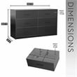 Pemberly Row Set of 2 5-Drawer & 6-Drawer Dressers in Black