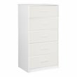 Pemberly Row Set of 2 5-Drawer & 8-Drawer Dressers in White