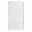 Pemberly Row Set of 2 5-Drawer & 8-Drawer Dressers in White