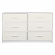 Pemberly Row Set of 2 5-Drawer & 6-Drawer Dressers in White