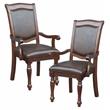 Pemberly Row Wood Dining Side & Arm Chairs in Brown Cherry (Set of 6)