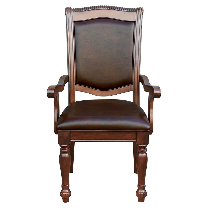 Pemberly Row Wood Dining Side & Arm Chairs in Brown Cherry (Set of 6)