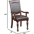 Pemberly Row Wood Dining Side & Arm Chairs in Brown Cherry (Set of 8)