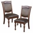 Pemberly Row Wood Dining Side & Arm Chairs in Brown Cherry (Set of 8)