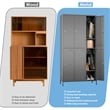 Pemberly Row Metal 6 Door Lockers for Multi-purpose Use in Dark Gray