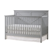 Pemberly Row Modern Wood 4 In 1 Convertible Crib in Gray Finish