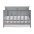 Pemberly Row Modern Wood 4 In 1 Convertible Crib in Gray Finish