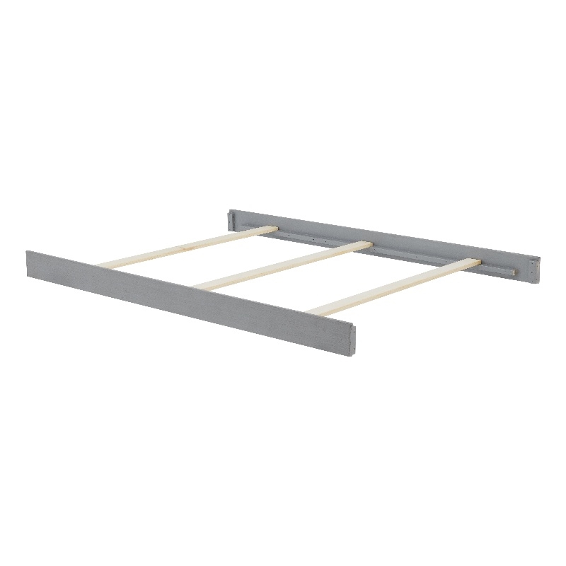 Pemberly Row Modern Farmhouse Wood Conversion Kit in Gray Finish