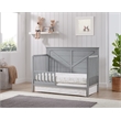 Pemberly Row Modern Farmhouse Wood Guard Rail in Gray Finish
