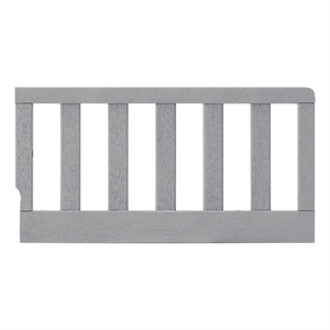 Pemberly Row Modern Farmhouse Wood Guard Rail in Gray Finish