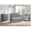 Pemberly Row Wood 4 In 1 Convertible Crib in Dove Gray Finish