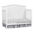 Pemberly Row Contemporary Wood Guard Rail in Snow White Finish