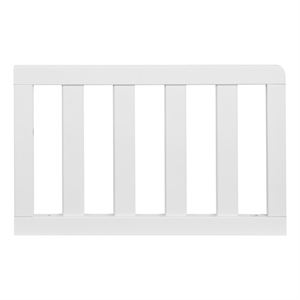 Pemberly Row Contemporary Wood Guard Rail in Snow White Finish