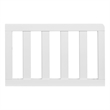 Pemberly Row Contemporary Wood Guard Rail in Snow White Finish