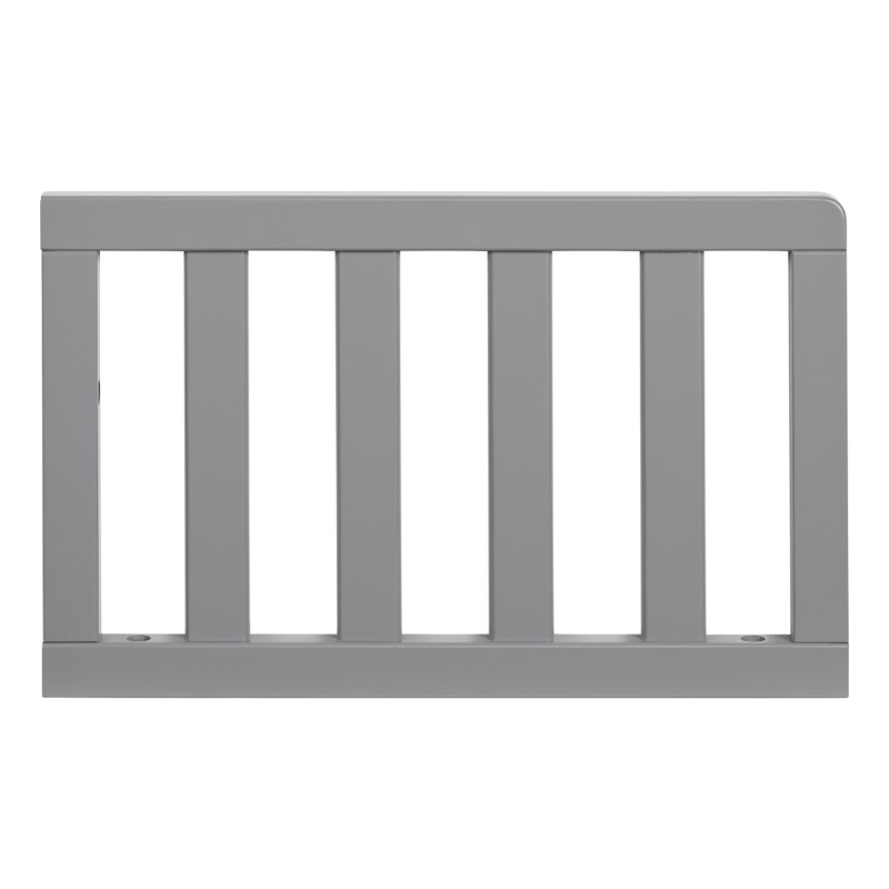 Pemberly Row Contemporary Wood Guard Rail in Dove Gray Finish
