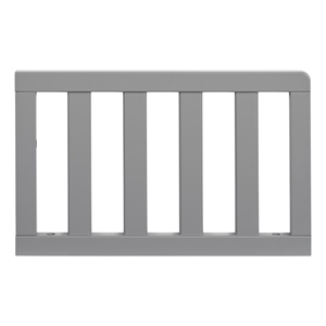 Pemberly Row Contemporary Wood Guard Rail in Dove Gray Finish