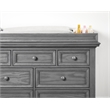 Pemberly Row Modern Wood Changing Topper in Graphite Gray Finish