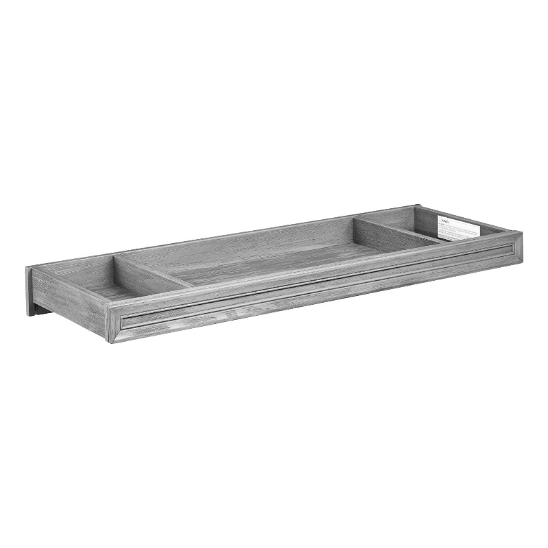 Pemberly Row Modern Wood Changing Topper in Graphite Gray Finish
