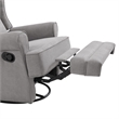 Pemberly Row Wood and Fabric Swivel Glider & Recliner in Gray