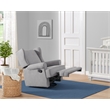 Pemberly Row Wood and Fabric Swivel Glider & Recliner in Gray