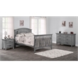 Pemberly Row Wood Full Bed Conversion Kit in Graphite Gray Finish