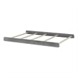 Pemberly Row Wood Full Bed Conversion Kit in Graphite Gray Finish
