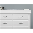 Pemberly Row Contemporary Wood Changing Topper in White Finish