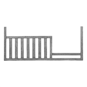 Pemberly Row Wood Toddler Guard Rail in Graphite Gray Finish