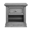 Pemberly Row Modern 1-Drawer Wood Nightstand in Graphite Gray